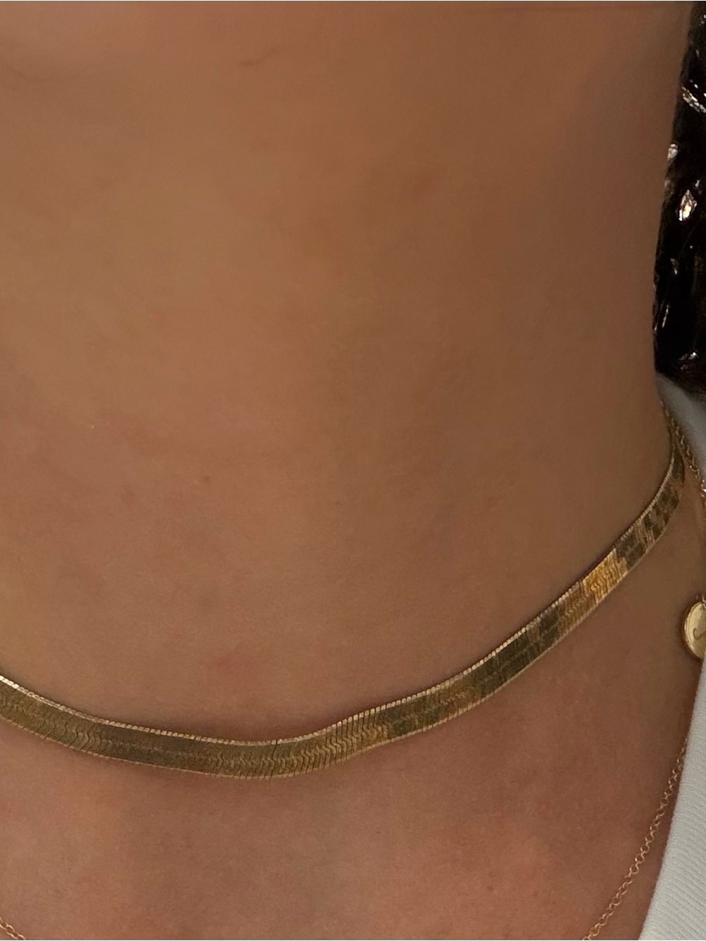 Made in Italy Gold-Tone over Sterling Silver Snake Chain Choker